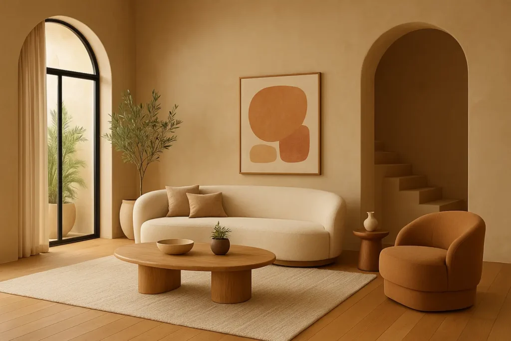 Using earthy tones example in interior design Dubai in 2025 is going viral